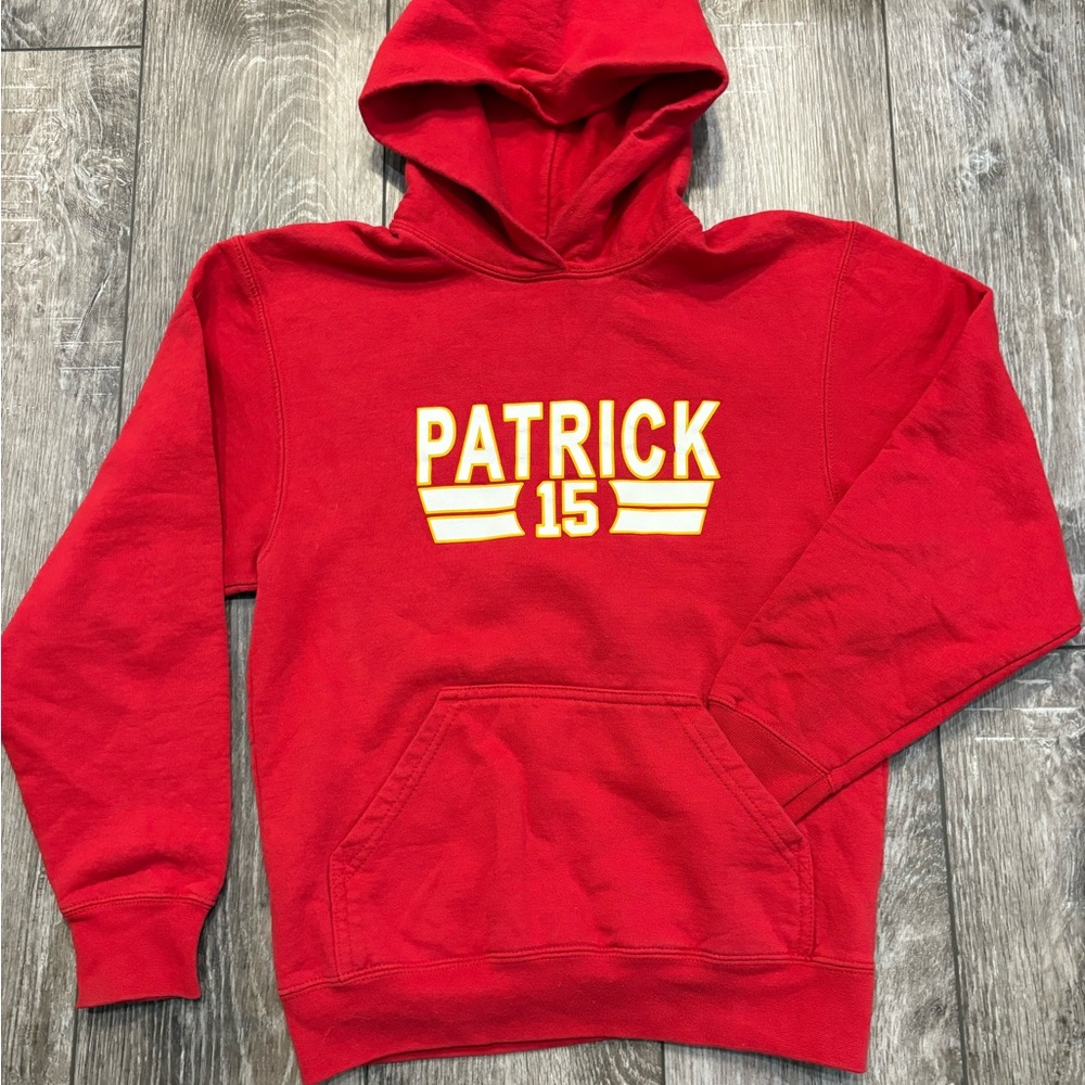 Patrick Mahomes 15 Hooded Sweatshirt- Size Large